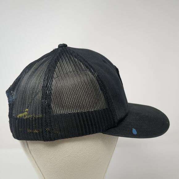 Columbia Patch Snapback Mesh Back Trucker Hat Black One Size Adjustable - Picture 5 of 8